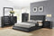 Tirrel Eastern King Bed, Black PU